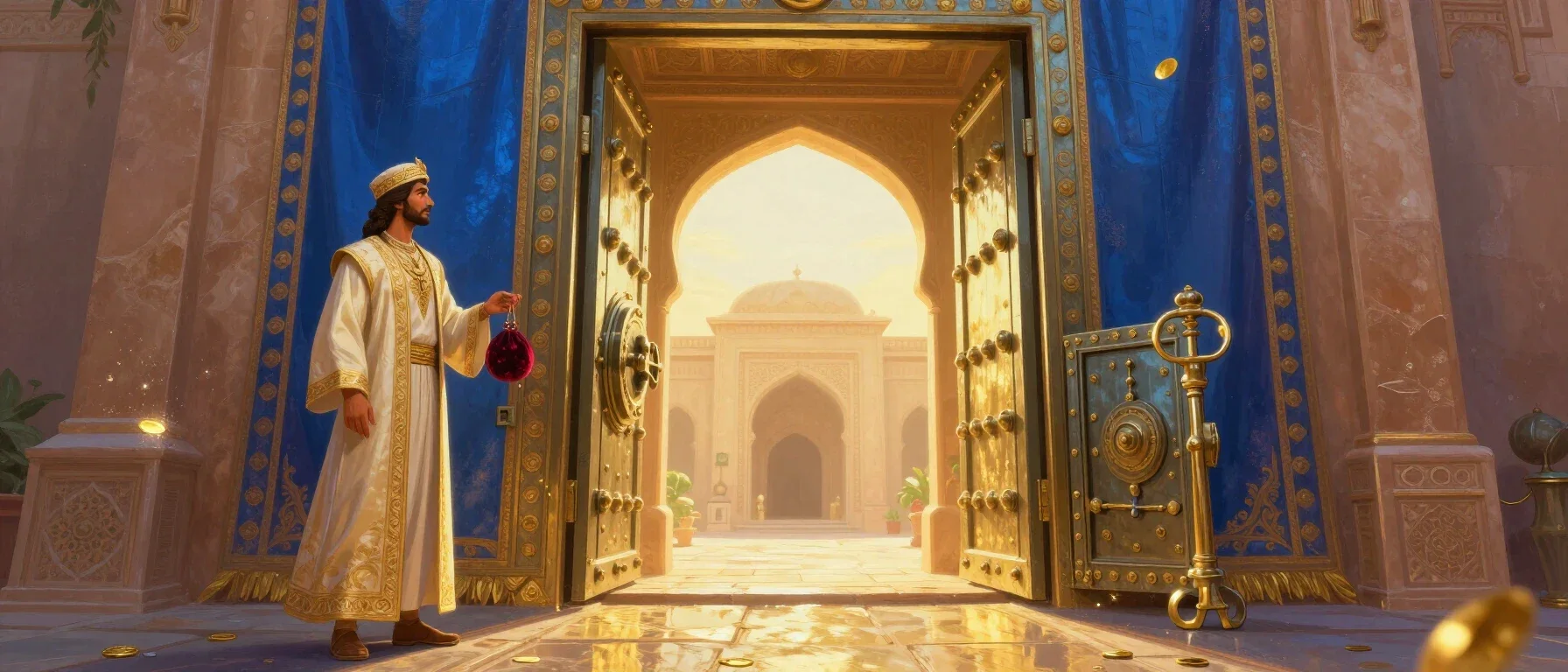 A key beside a secure vault door for Vaycasino login